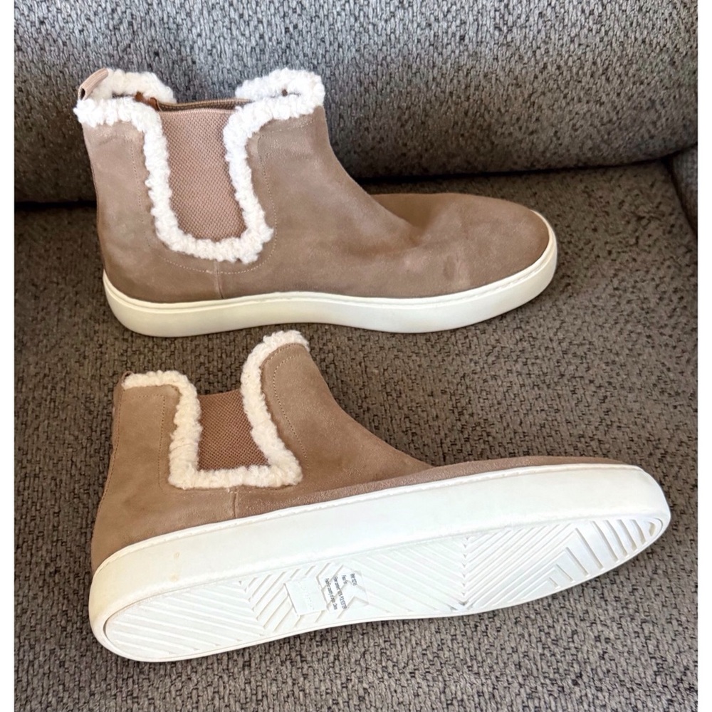 Lucky Brand Slip On Sherpa Trimmed Boots Size 9.5